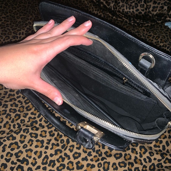 Black and Grey Purse with Gold Accents - Picture 5 of 7